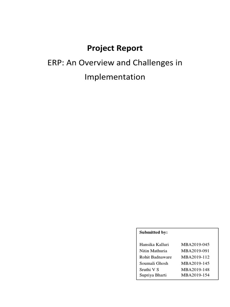 ERP An Overview and Challenges in Implementation | PDF | Enterprise ...