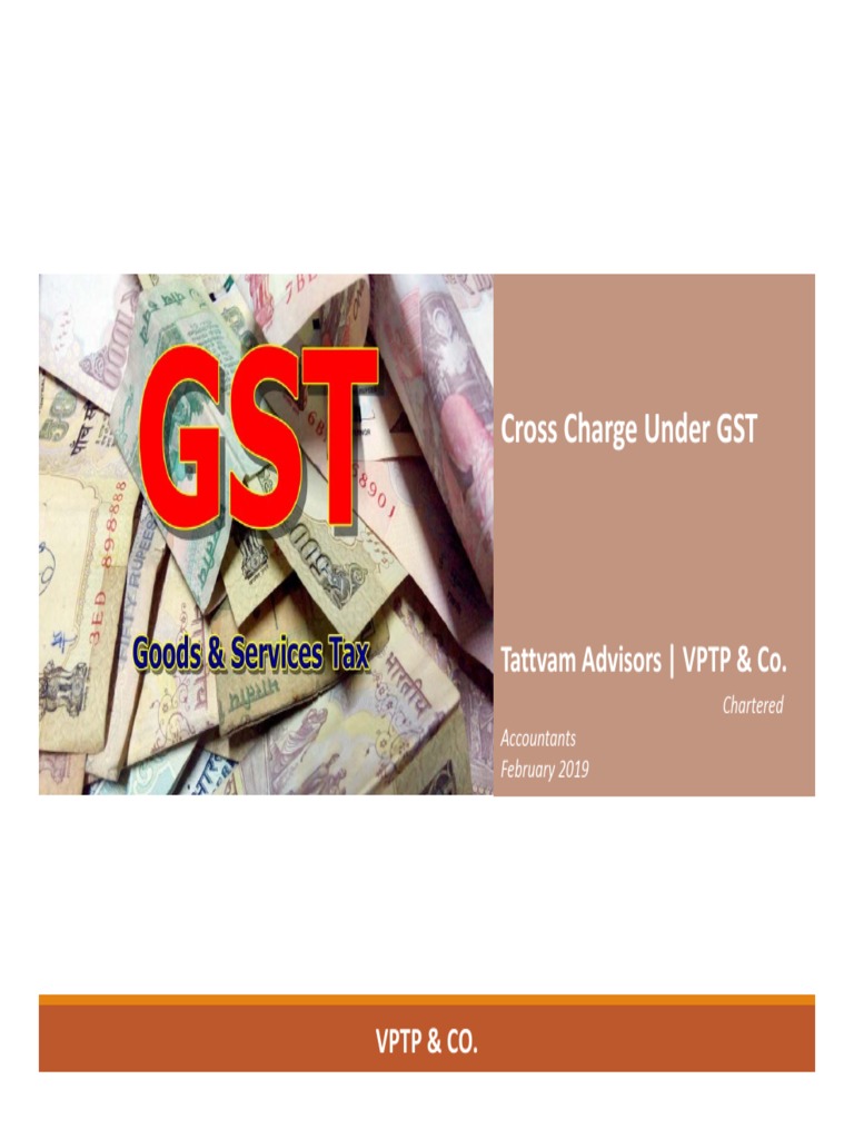 Cross Charge Under GST Tattvam Advisors VPTP & Co PDF Market