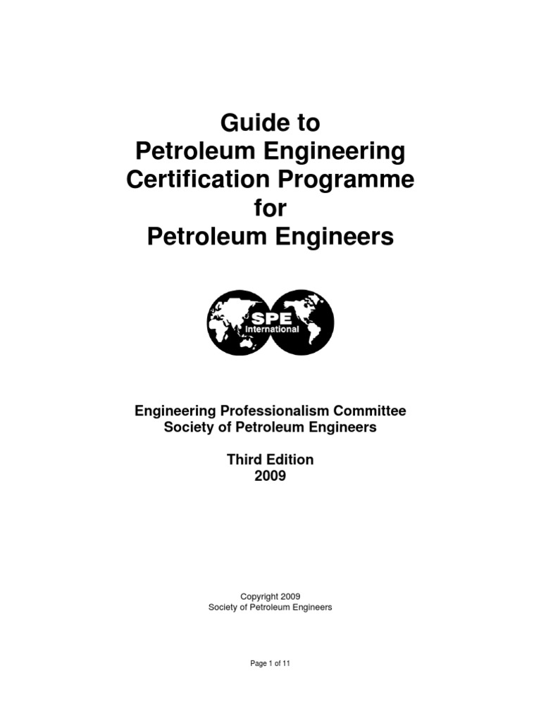 SPEGuideCertificationManual 2009 | PDF | Professional Certification ...