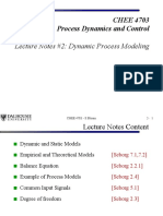 CHEE 4703 Process Dynamics and Control: Lecture Notes #2: Dynamic Process Modeling