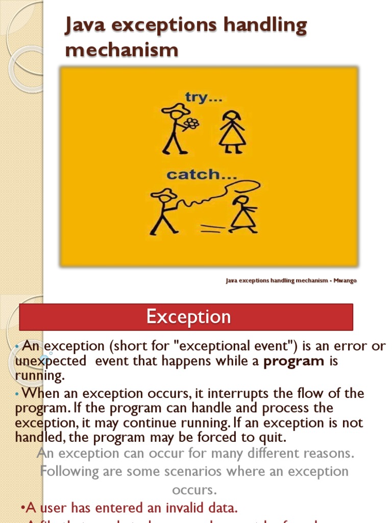Java Exceptions Handling Mechanism - Mwango | PDF | Software | Digital ...