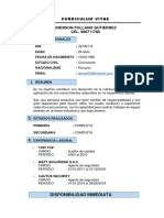 Curriculum Vitae MODELO ACTUALIZADO 2019