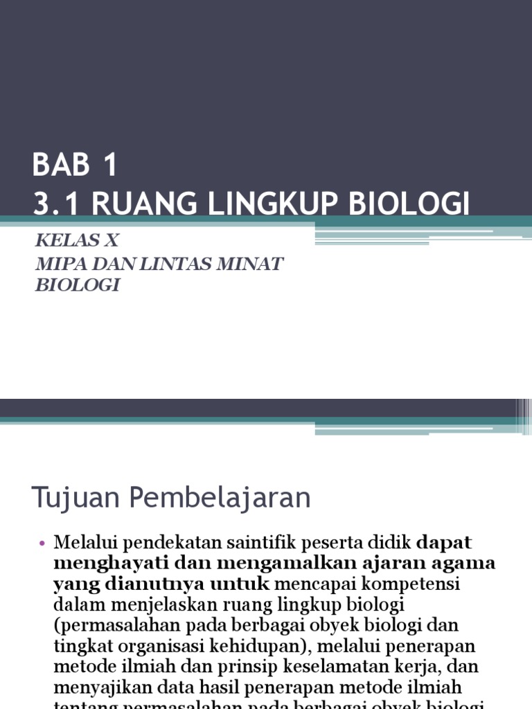 Bab 1 Ruang Lingkup Biologi
