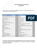 Declaraciones de Patologias Frecuentes