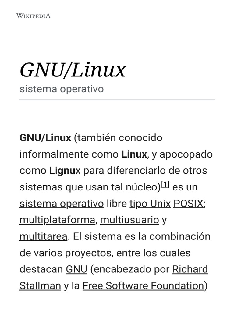 GNU - Linux INFORMACION | PDF | Distribución de Linux | Ñu