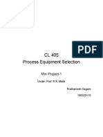 Mini Project-1 Process Equipment Selection for Ethylene Oxide Production