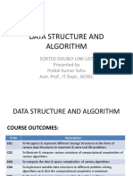Data Structure and Algorithm: Sorted Doubly Link List Presented by Prabal Kumar Sahu Asst. Prof., IT Dept., BCREC