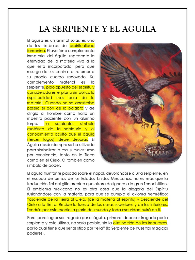 La Serpiente y El Aguila | PDF | Filosofía | Libros para adolescentes, image size:768x1024