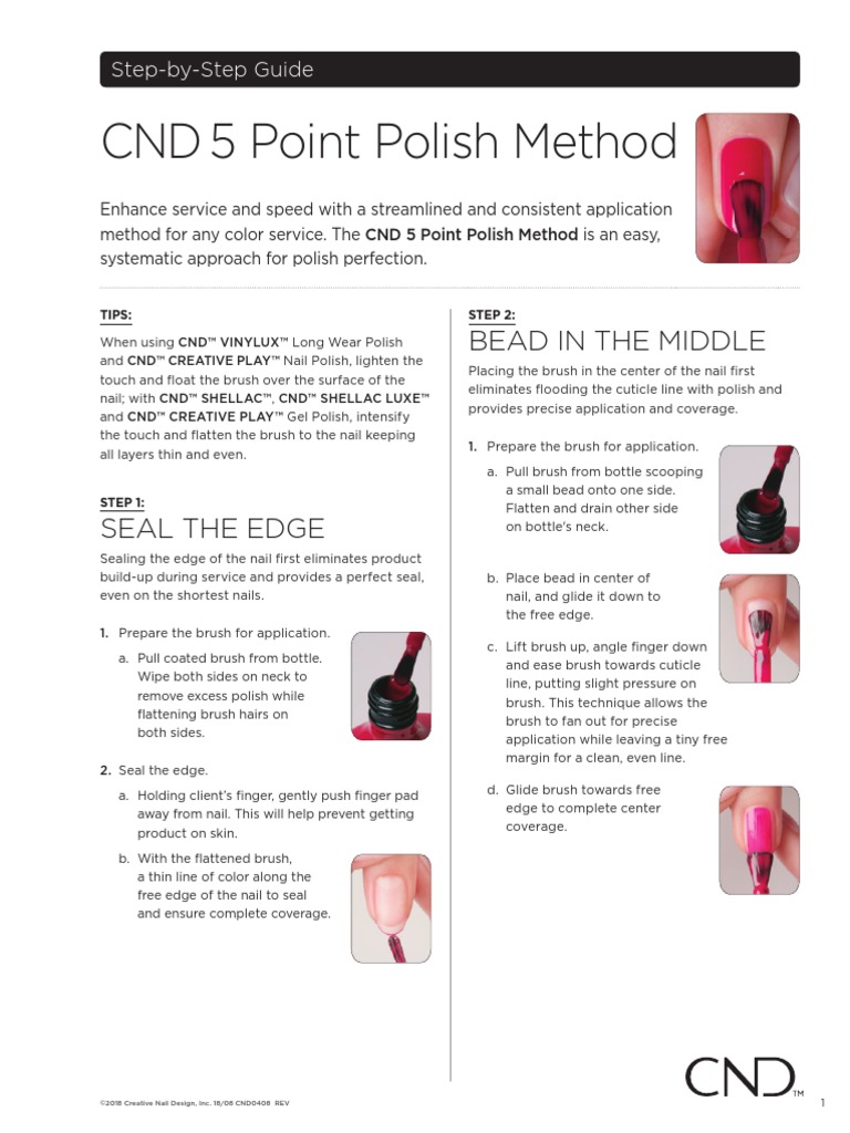 EnCND5 Point Polish Technique PDF Nail (Anatomy) Nature