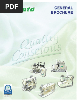 General Brochure Yamato | PDF | Sewing Machine | Textile Arts