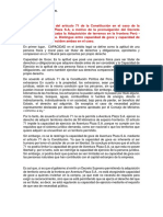 Análisis Artículo 71 Constitución Caso Empresa Adquisición Tierras Frontera Perú-Chile