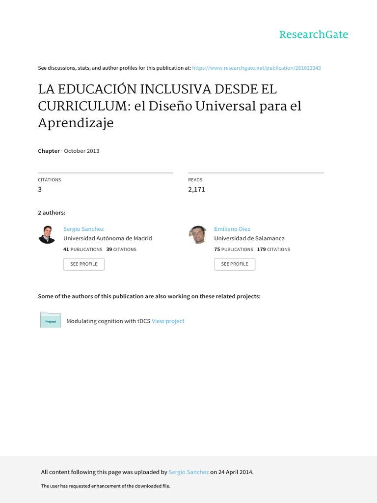 Inclusión Educativa y Diseño Universal | PDF | Plan de estudios | Diseño