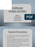 Expense Forecasting: Jewel Bergonia Krystal Ontoy Claire Ramirez