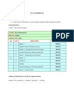 M. Sc. Mathematics: Course: Medium: Course Code: Year S.No Paper Name Examination Code