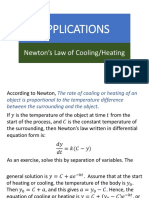Applications: Newton's Law of Cooling/Heating