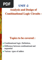 Analysis and Design of Combinational Logic Circiuts