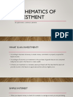 Mathematics of Investment: By: Judy Ann I. Caminoc, Bsmath