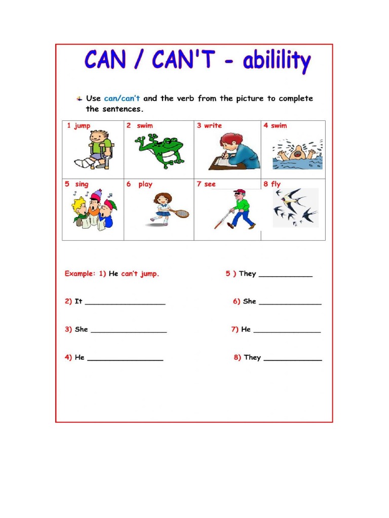 Ejercicio Can Y Can T Pdf