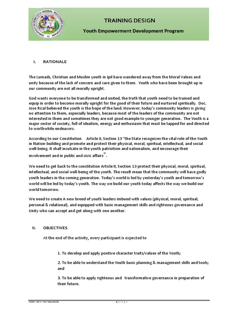 Youth Leadership Development Program | PDF | Career & Growth | Social ...