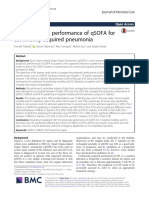 The Prognostic Performance of QSOFA For