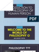 Introduction To The Philosophy of Human Person