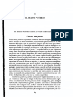 CESERANI, R., El Texto Poético, en Introducción A Los Estudios Literarios Barcelona - Crítica, 2004, Pp. 85-92