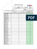 Final Semestral Grades: Division School Id School Name