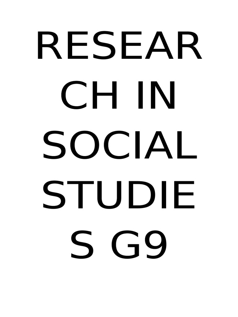 Research in Social Studies g9 PDF Indonesian Rupiah Economy Of Asia