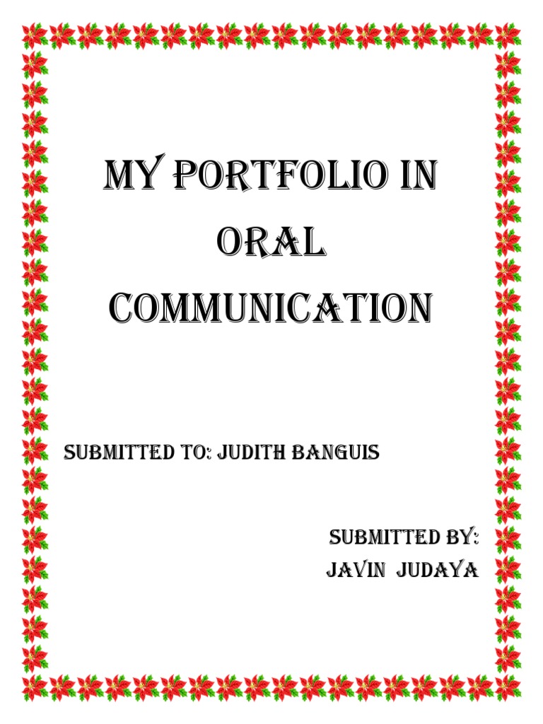 Oral Communication Portfolio | PDF | Science & Mathematics