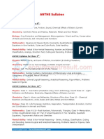 ANTHE Syllabus New PDF