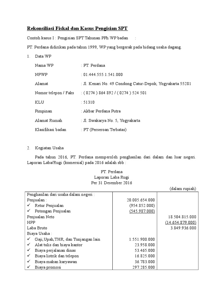 Perpajakan Kasus 1