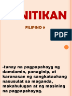 B. Panitikan - FILIPINO 9
