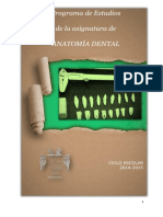 Plan de estudios de Odontología UNAM