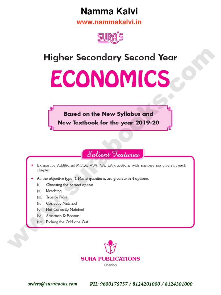 Namma Kalvi 12th Economics Chapter 1 To 3 Sura Guide Em 214939 Market Economy Macroeconomics