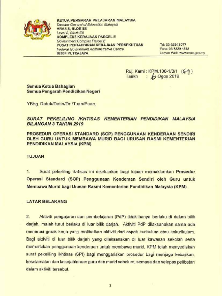 Surat Pekeliling Pbd 2019 Pdf