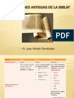 "Las Versiones Antiguas de La Biblia": Pr. Juan Pichén Fernández