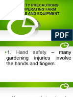 Safety Precautions in Operating Farm Tools and Equipment