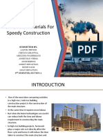 Forms and Materials For Speedy Construction: Submitted by