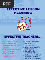 Effective Lesson Planning