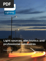 Philips Light Sources, Electronics and Professional Luminaires, Pricelist 2018