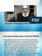Paulo Freire's Educational Philosophy and Critical Pedagogy