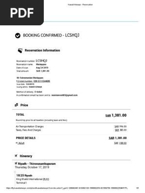 Ticket Booking Pdf Dangerous Goods Airlines