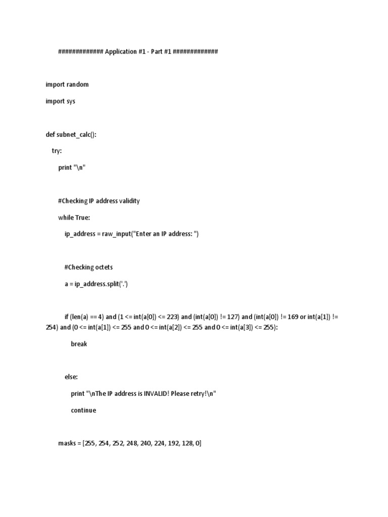 Calculating Network Properties: A Python Script to Validate IP ...