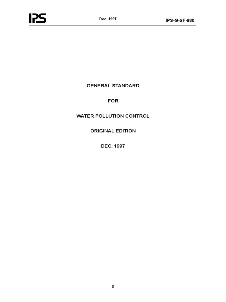 Water Pollution Control Standards | PDF | Atomic Absorption ...