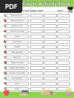 5 Minute Activity - Food