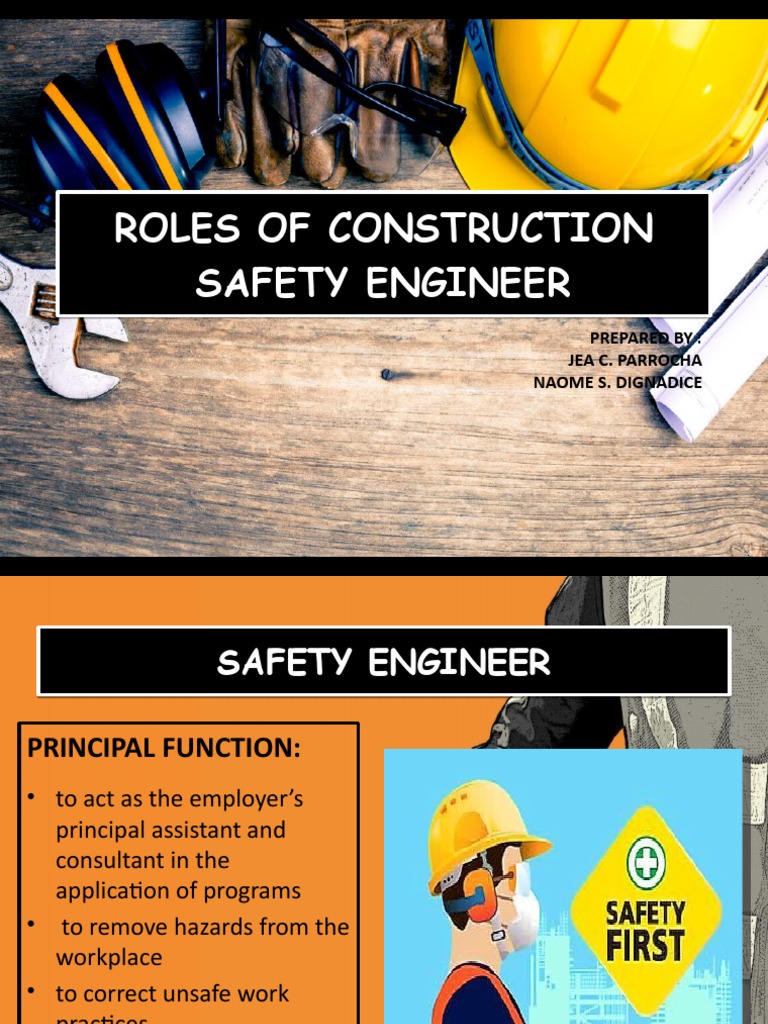 Construction Safety Engineer Roles | PDF | Occupational Safety And ...