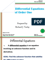 Chapter 1: DIFFERENTIAL EQUATION