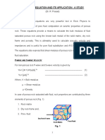 Biot- Gassmann Equation and Its Application a Study