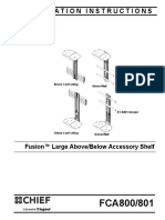 Installation Instructions: Fusion™ Large Above/Below Accessory Shelf