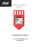 O que dizer aos profanos - Maçonaria